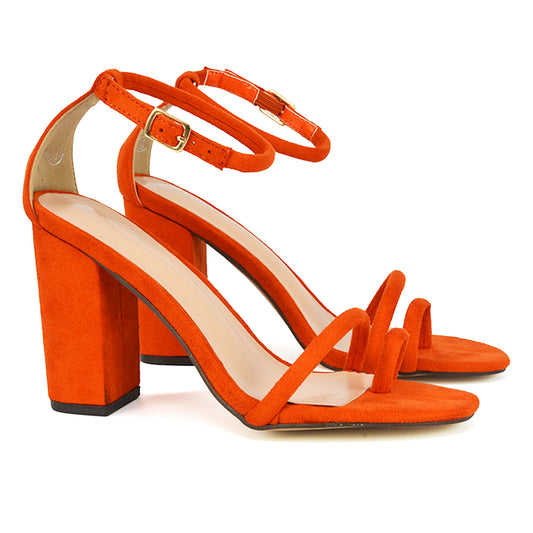 orange | XY London | Orange Heels,Orange High Heels,Orange Block Heels,Orange Strappy Heels,Orange Toe Loop