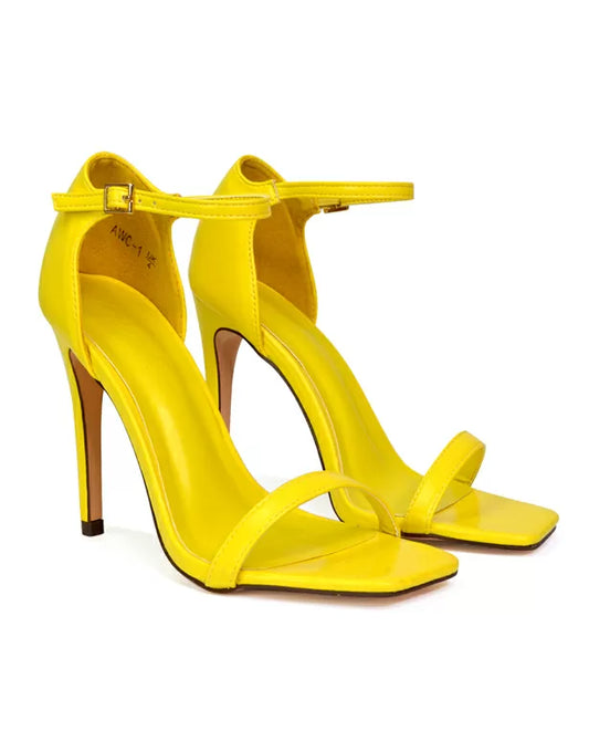 Yellow | XY London | yellow heels,yellow high heels,yellow stilettos,yellow stiletto heels,yellow strappy heels