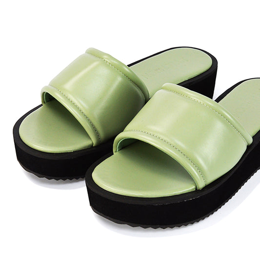 Mint synthetic leather| XY London | Mint Flatform Sandals,Mint Sliders,Mint Slides,Mint Flatforms