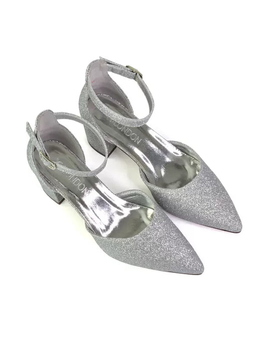 Silver | XY London | silver heels,silver mid heels,ivory court shoes,ivory mid block heels,ivory block heels