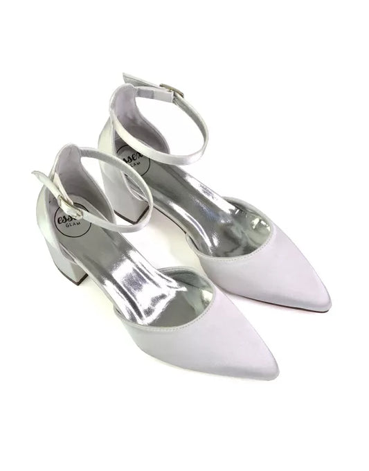 White| XY London | white heels,white mid heels,white court shoes,white mid block heels,white block heels