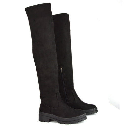 | XY London | Black Over the Knee Boots,Black Thigh High Boots,Black Long Boots