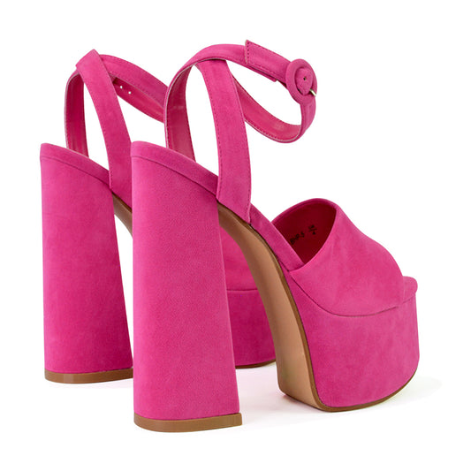 | XY London | pink heels,pink high heels,pink platform heels,pink platform shoes with chunky heels,pink block heels