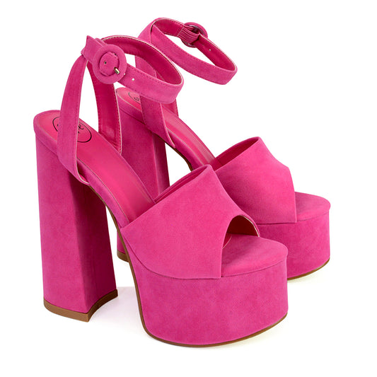 | XY London | pink heels,pink high heels,pink platform heels,pink platform shoes with chunky heels,pink block heels