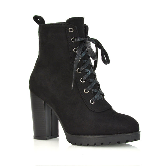 Black faux suede| XY London | ,,Black Chunky Boots, Black Ankle Boots, Black Biker Boots,,