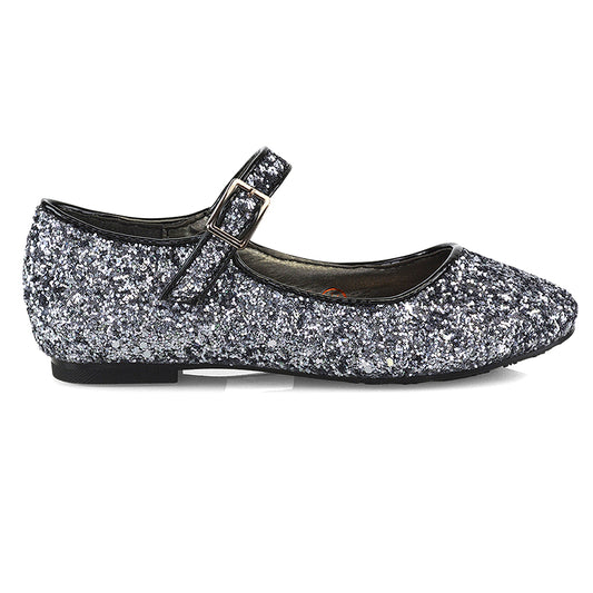 | XY London | multi glitter pumps,kids black glitter pumps,buckle strap pumps,multi glitter