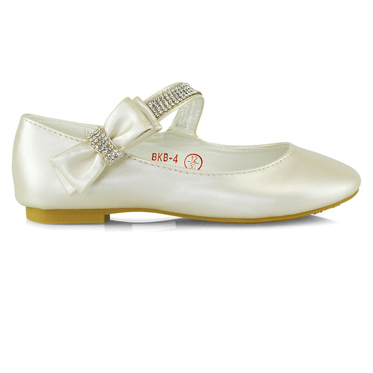 | XY London | diamante strap pumps,white girls ballerina pumps,kids bridal shoes,white pumps