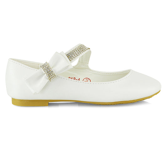 | XY London | diamante strap pumps,white girls ballerina pumps,kids bridal shoes,white pumps