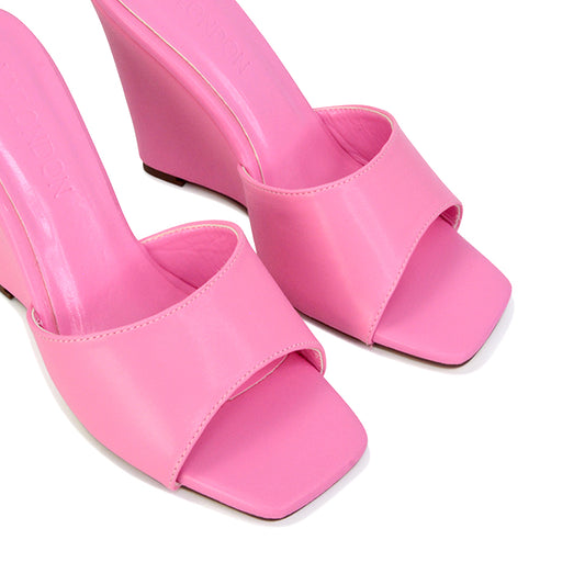 | XY London | pink wedges,pink wedge heels,pink wedge sandals,pink wedge heel sandals,pink wedges for women