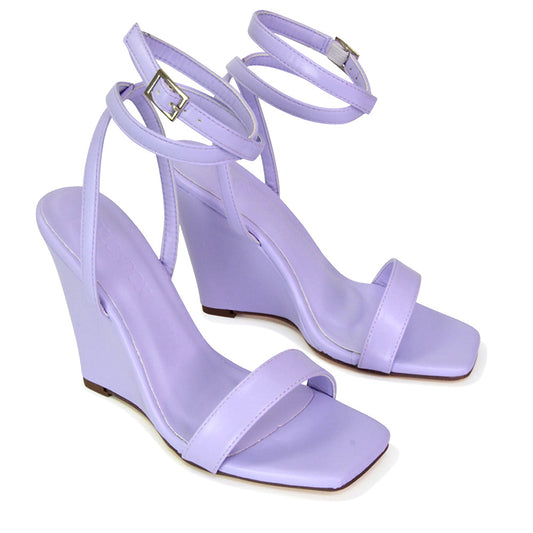 | XY London | Lilac wedges,Lilac wedge heels,Lilac wedge sandals,Lilac wedge heels