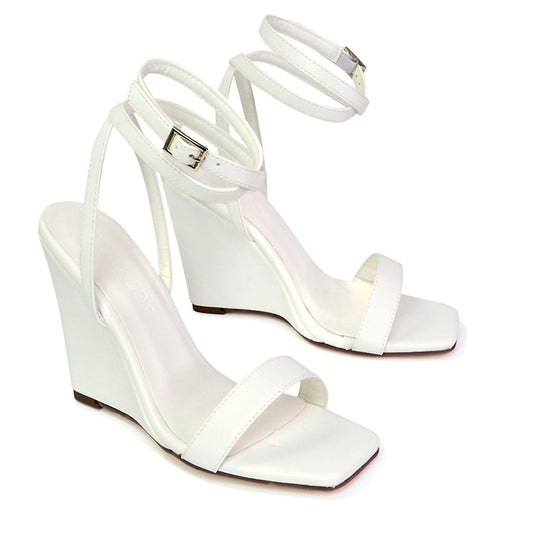 | XY London | white wedges,white wedge heels,white wedge sandals,white wedge heel sandals