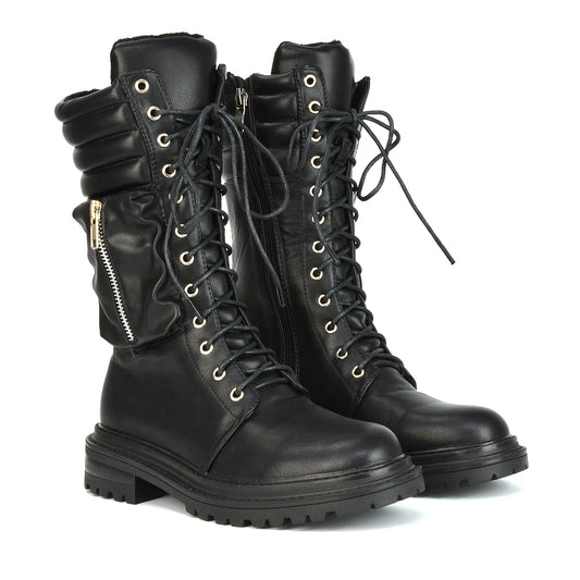 | XY London | Black Boots,Black Biker Boots,Black Calf Boots,Black Lace up Boots,Black Lace Up Biker Boots,Black Combat Boots,Black Military Boots