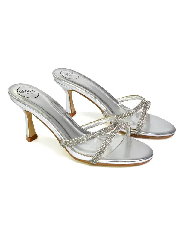 Mid heel stiletto sandals online