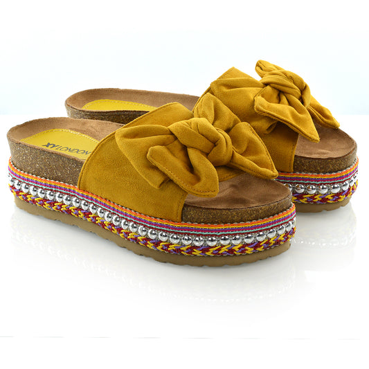 | XY London | Mustard Sandals,Mustard Sliders,Mustard Platform Sandals