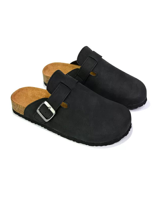black clogs, black sandals, black closed toe sandals