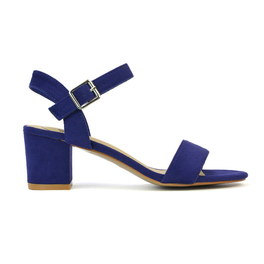 Navy Faux Suede | XY London | Navy Faux Suede heels,Navy Faux Suede mid heels,Navy Faux Suede block heels,Navy Faux Suede mid block heels,Navy Faux Suede strappy heels