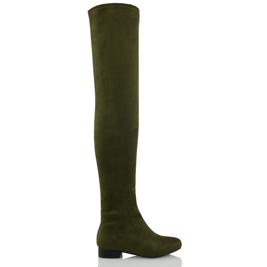 Green | XY London | Green Boots,Green Long Boots,Green Knee High Boots