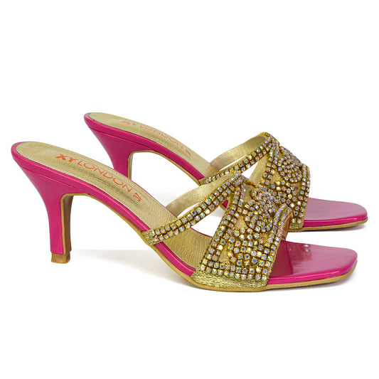 Multi | XY London | Multi heels,Multi high heels,Multi bridal heels,Multi mules,Multi diamante heels