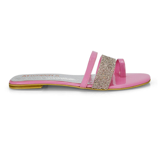 Pink | XY London | ,diamante sandals ,summer sandals,pink summer sandals