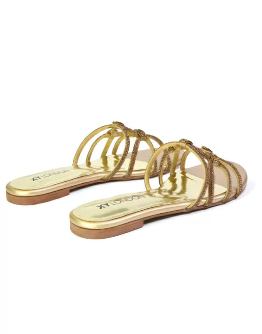 | XY London | gold sandals,gold flat sandals,gold diamante sandals,gold flat diamante sandals,gold flat diamante sandals,gold bridal flats