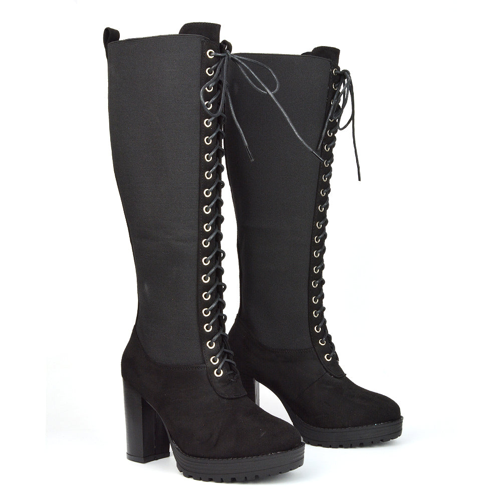 Knee High Lace Up Boots Long Boots XY London xylondon