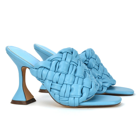 | XY London | Blue Heels,Blue High Heels,Blue Mules,Blue Flared Heels,Blue Sculptured Heel