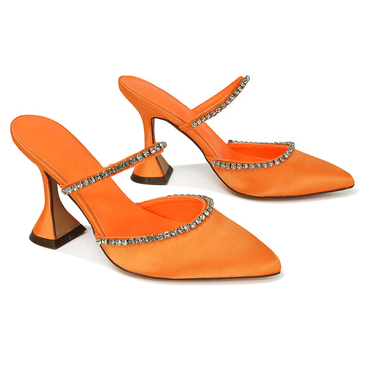 Orange | XY London | Orange Heels,Orange High Heels,Orange Court Heels,Orange Court Shoes,Orange Flared Heels