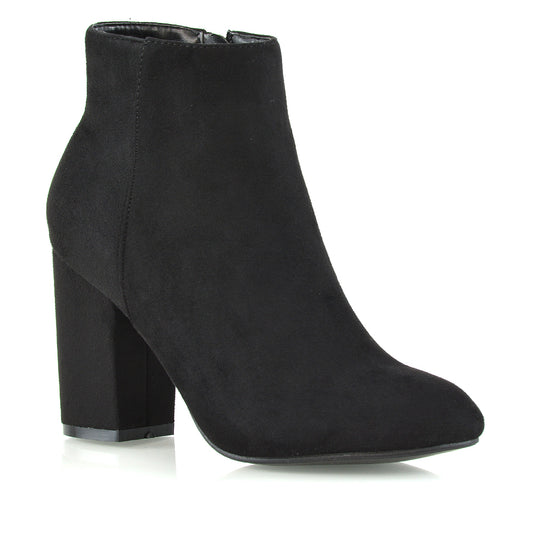 Black | XY London | womens ankle boots,black heeled boots,ladies chelsea boots,block heeled boots