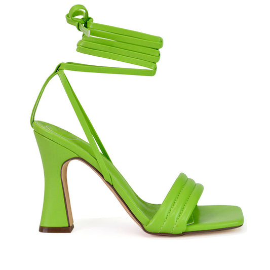 | XY London | green heels,green mid heels,green lace up heels,green block heels
