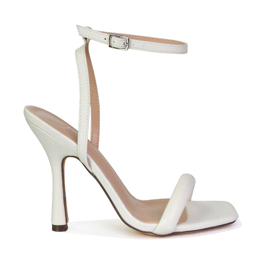 | XY London | white heels,white high heels,white stilettos,white strappy heels