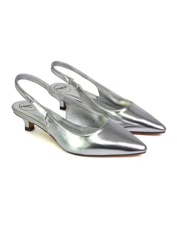Sling Back Wedding Shoes Kitten Heels XY London xylondon