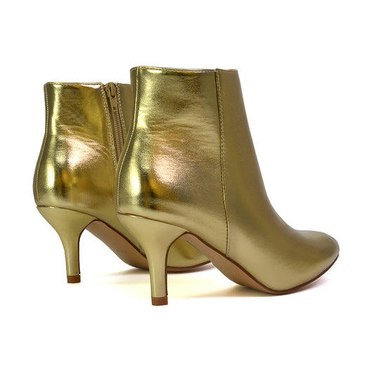 Gold  | XY London | gold boots,gold ankle boots,gold heeled boots,gold high heel boots,gold metallic boots
