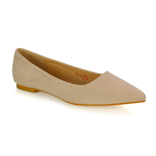 Nude | XY London | ladies party shoes,nude faux suede shoes,low heel pumps in nude,womens pumps,ladies flats