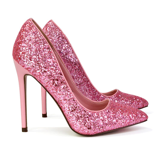 Pink | XY London | pink heels,pink high heels,pink court heels,pink stilettos,pink glitter heels