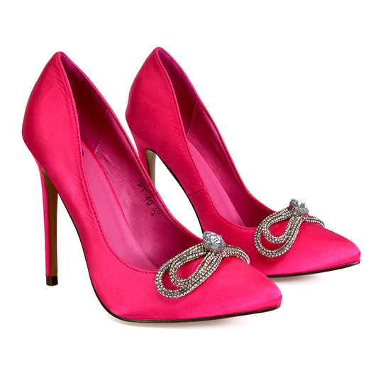 Fuchsia | XY London | pink heels,pink high heels,pink bridal heels,pink wedding shoes,pink court shoes