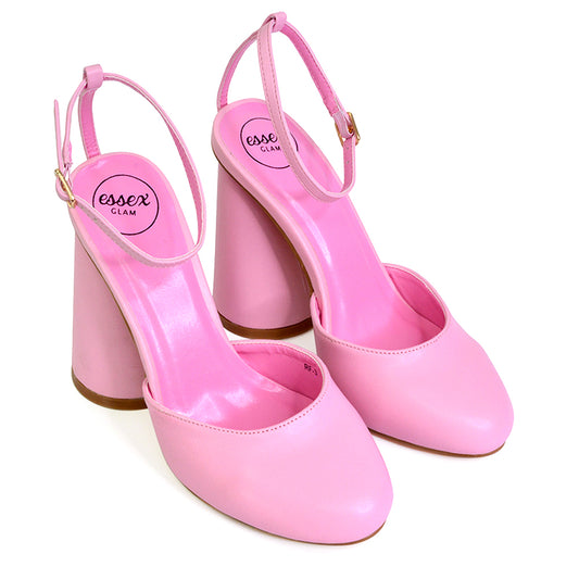 Pink | XY London | pink heels,pink high heels,pink cylinder heels,pink block heels,pink strappy heels