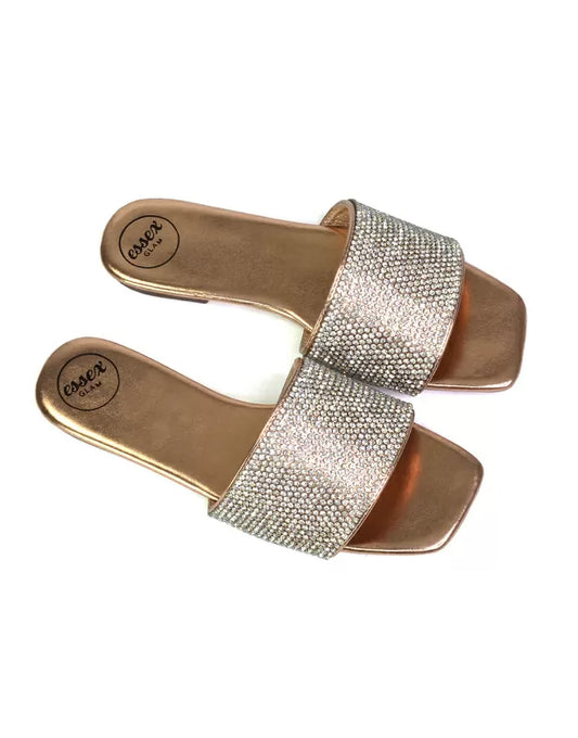 Gold | XY London | gold sandals,gold flat sandals,gold diamante sandals,gold gem crystal sandals