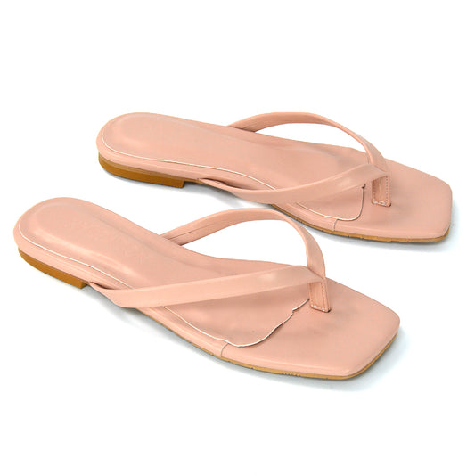 Pink synthetic leather | XY London | Pink Sandals,Pink Flip Flops,Pink Square Toe Sandals,Pink Square Toe Shoes,Pink Toe Post Sandals