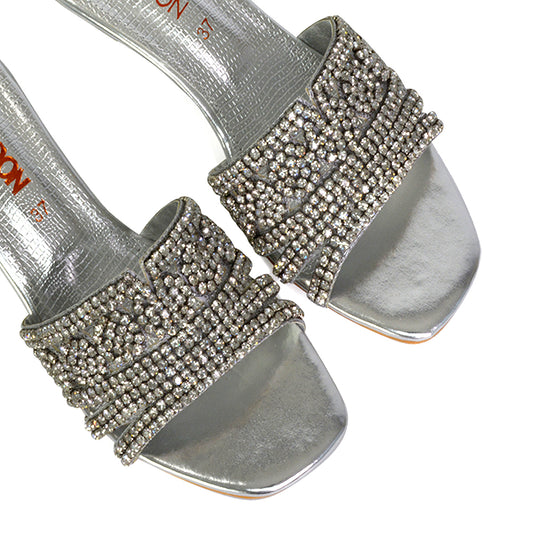 Silver | XY London | silver wedge heels,silver heels