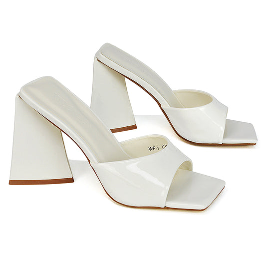 White | XY London | White Heels,White Peep Toe Heels,White Flared Heels,White Mules,White Sculptured Heels