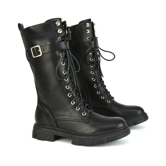 Black | XY London | Black Boots,Black Ankle Boots,Black Biker Boots,Black Lace Up Boots,Black Flat Boots,Black Lace Ups