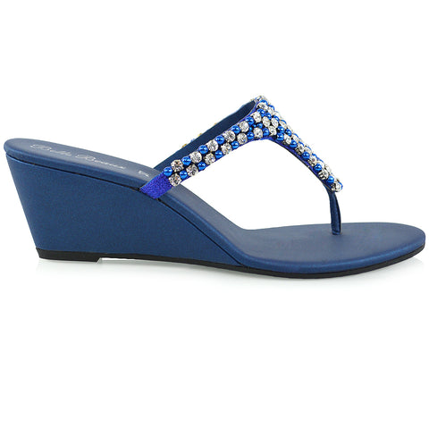 navy | XY London | Navy Sandals,Navy Diamante Sandals,Navy Wedges,Navy Wedge Heels