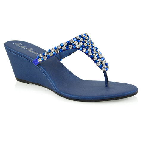 navy | XY London | Navy Sandals,Navy Diamante Sandals,Navy Wedges,Navy Wedge Heels
