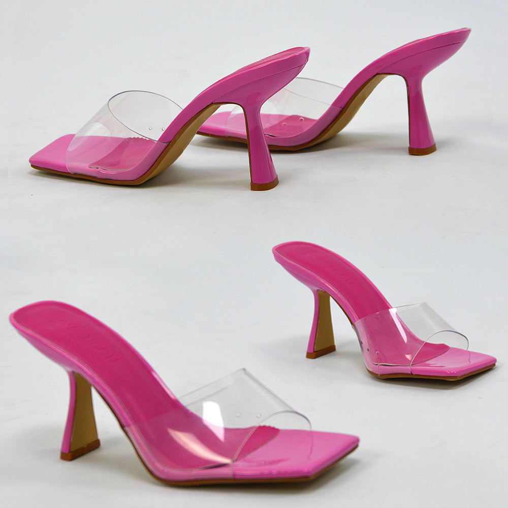 Pink  | XY London | pink heels,pink high heels,pink mule heels,pink stilettos