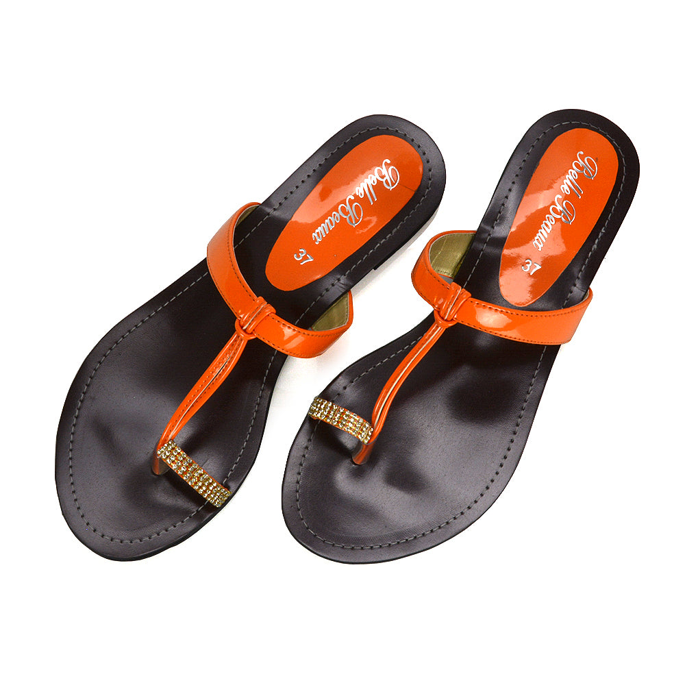 ORANGE | XY London | orange flip flops,ladies flip flops,sandals online,orange patent sandals ,summer sandals