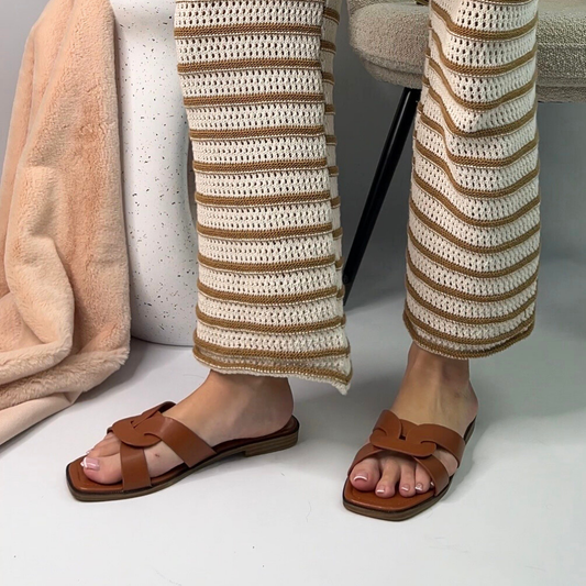 slip on square toe sliders, strappy sandals, sliders, tan sandals for holidays