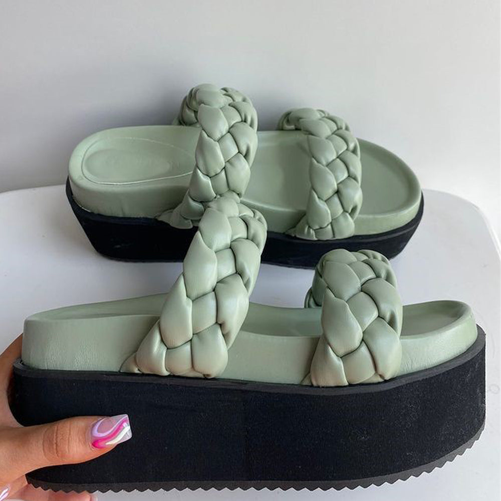 | XY London | Mint Woven Strap Sandals,Mint Flatform Sandals,Mint Flatforms,Mint Wedges