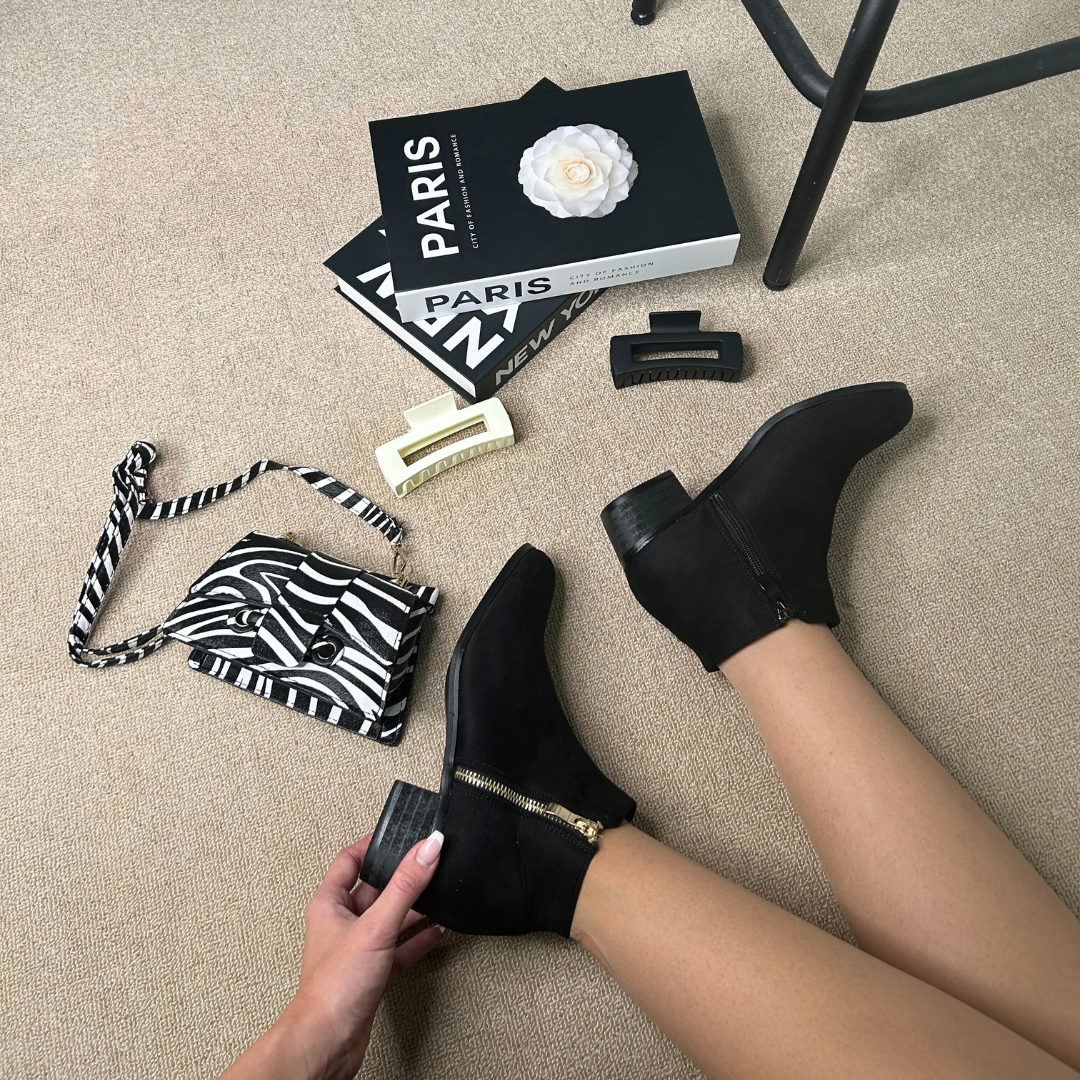 black ankle boots, black heeled boots, women's every day boots