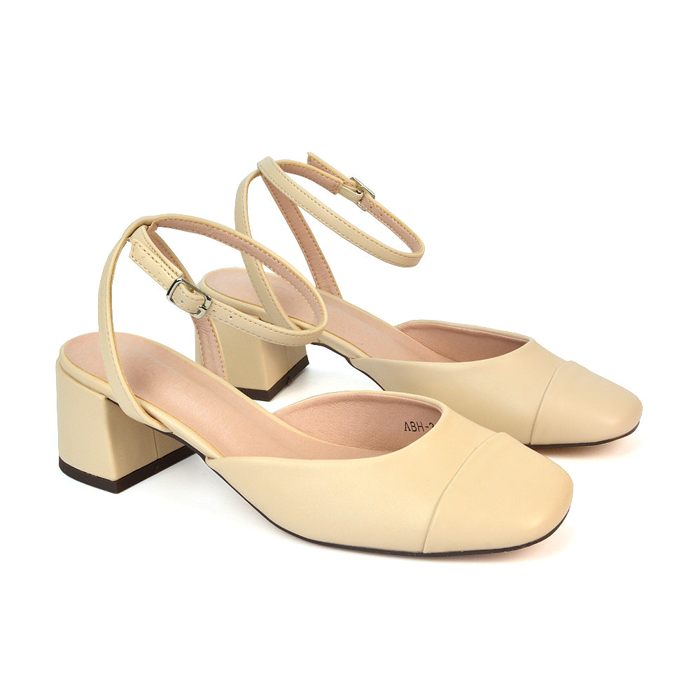 nude court shoes, nude mid block heel court shoes, court shoes, mid block heel court shoes