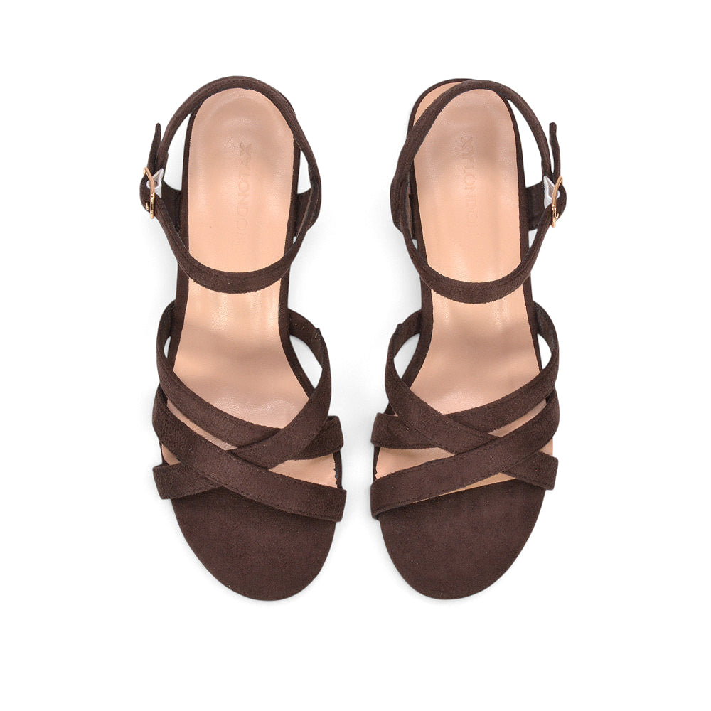 chocolate brown ankle strap sandals